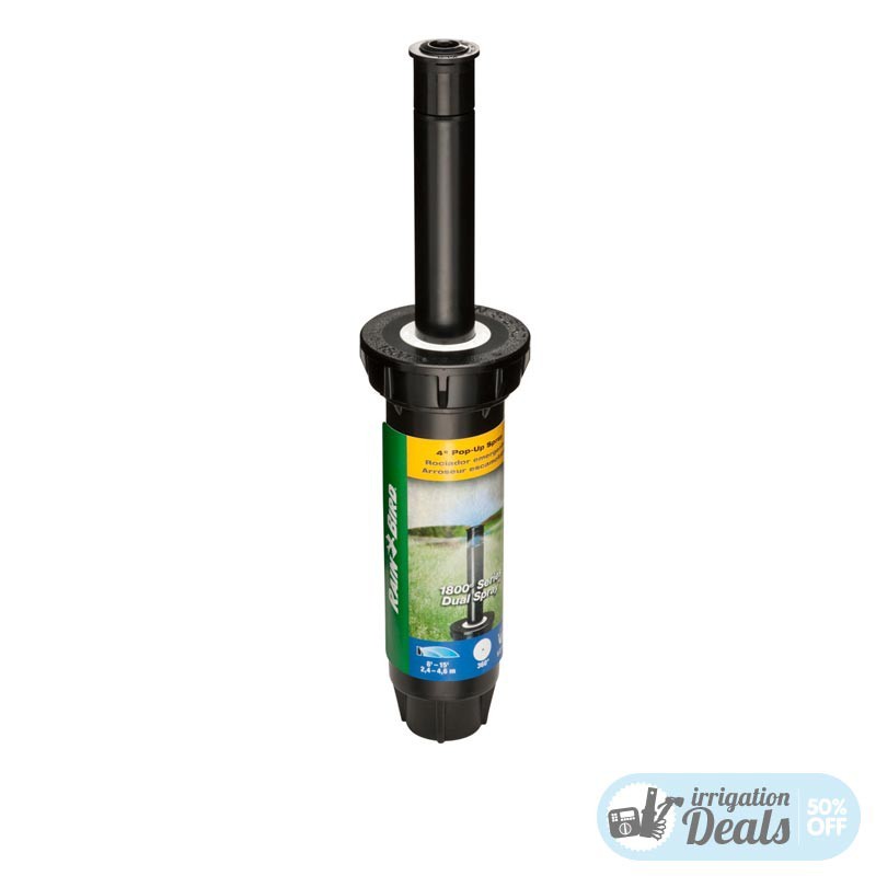 Difusor emergente Rain Bird 1800 PRS30 SAM - 10cm - Sin tobera - Válvula de retención - Presión regulada a 2,1 bar