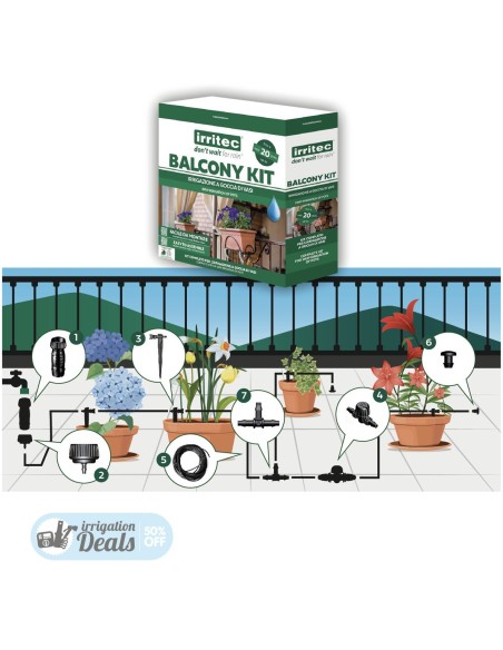 Irritec Balcony Kit - Drip irrigation for potted plants