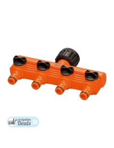 Stocker 4 way tap connector - 3/4" 1"