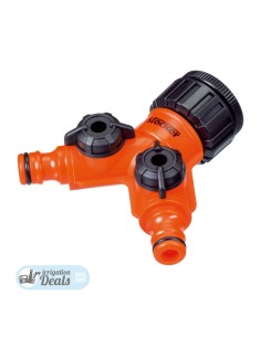 Raccord de robinet à 2 voies Stocker - 3/4" 1" - Irrigation Deals - Prix Outlet
