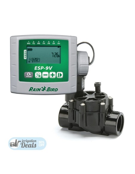 Programmateur Rain Bird ESP-9V1 WPX1 DV KIT mono-station à pile avec solénoïde 9V - IP68 Immergeable